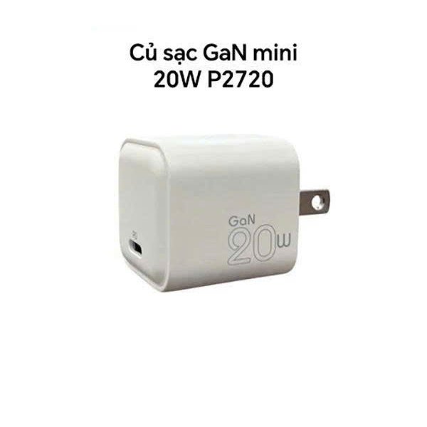 ⚡ Cốc Sạc iPhone 13 YESLINK P2720 GaN Mini 20W PD Chính Hãng | USB-C Sạc Nhanh | PT Tech 168