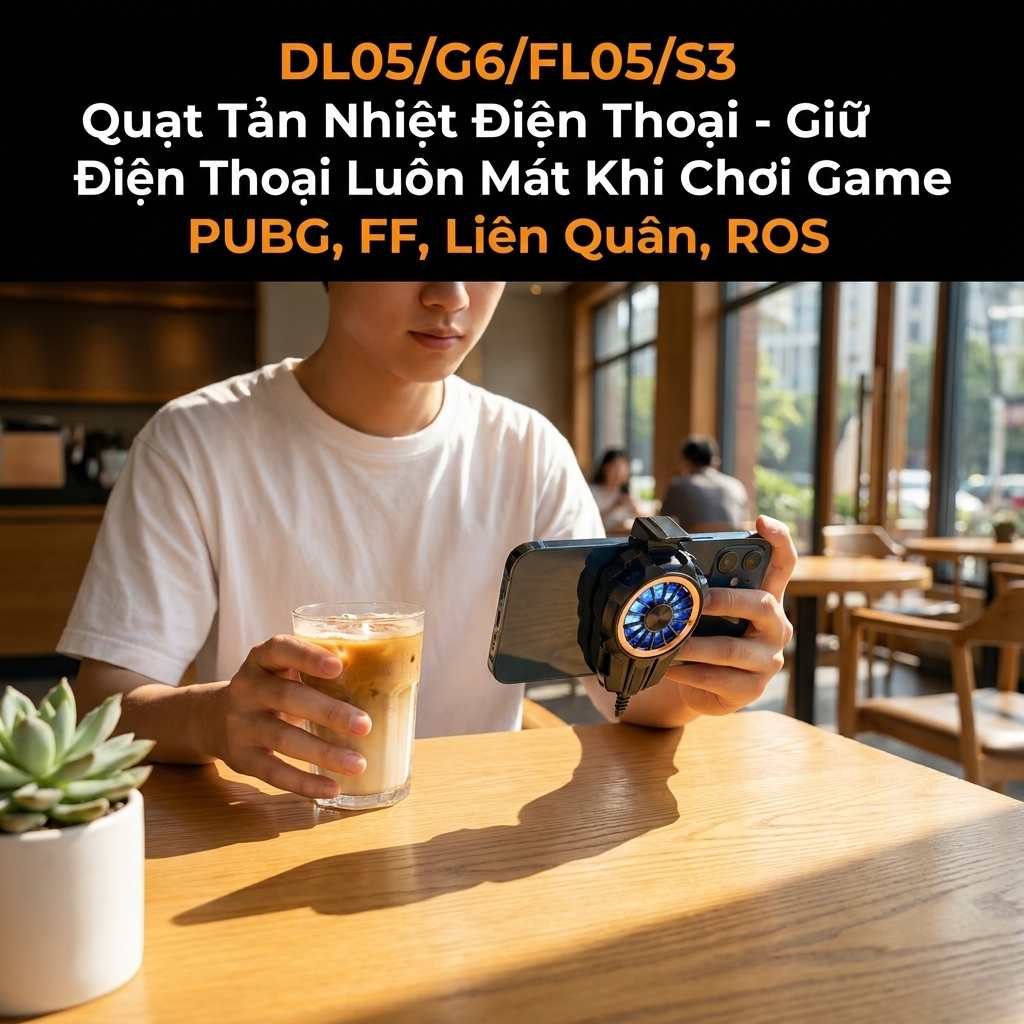 Quạt Tản Nhiệt Kẹp Điện Thoại DL05 G6 FL05 S3 Phụ Kiện Hỗ Trợ Chơi Game Mobile
