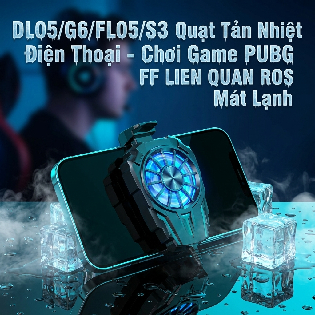 Quạt Tản Nhiệt Điện Thoại Mini DL05 G6 FL05 S3 Cổng Sạc Tiện Dụng Cho Game Thủ