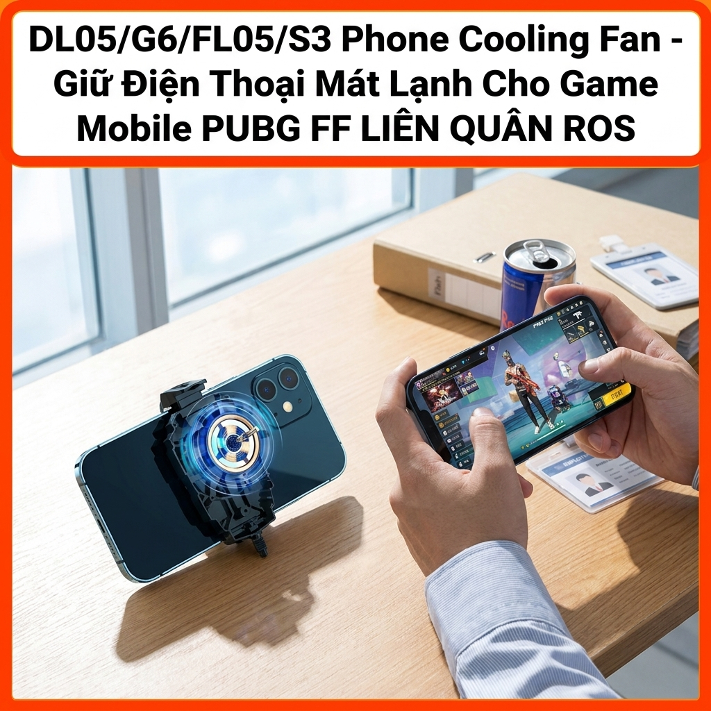 Quạt Làm Mát Điện Thoại DL05 G6 FL05 S3 Kẹp Máy Chơi Game Mobile Tiện Dụng