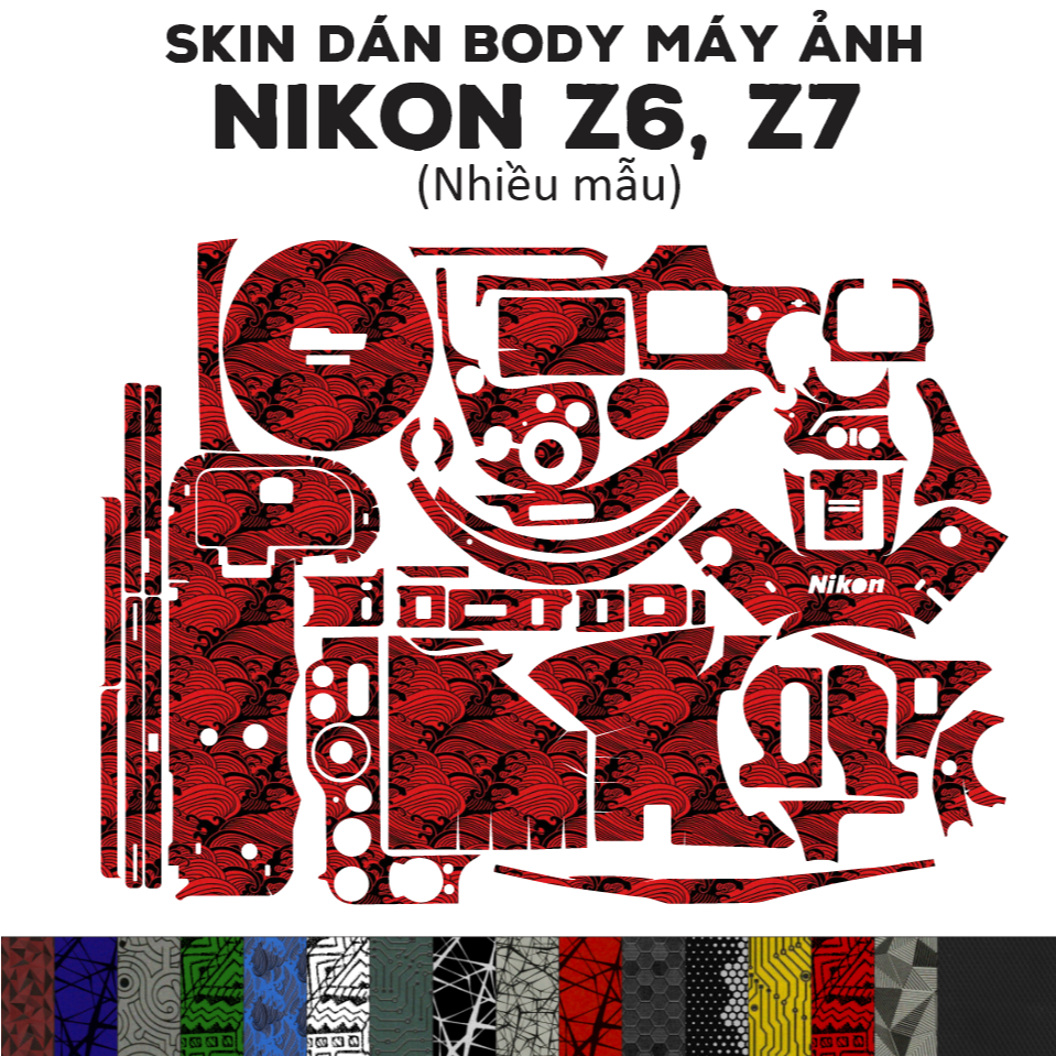 Skin 3M dán Nikon Z6,  Z7 (Nhiều mẫu) | Miếng film dán chống bám bẩn cho body máy Nikon Z6,  Z7