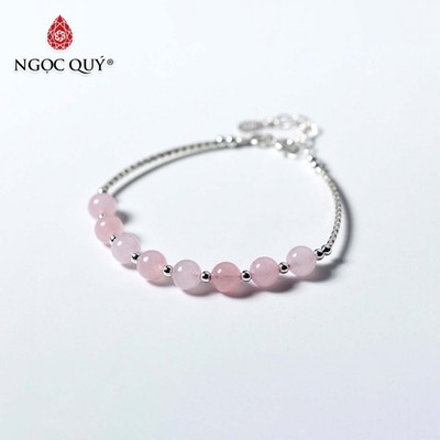 Vòng tay đá Thạch anh tự nhiên phối charm - Mẫu VC1038 - Ngọc Quý