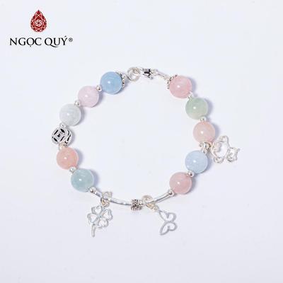 Vòng tay đá Beryl tự nhiên phối charm - Mẫu VC1032 - Ngọc Quý