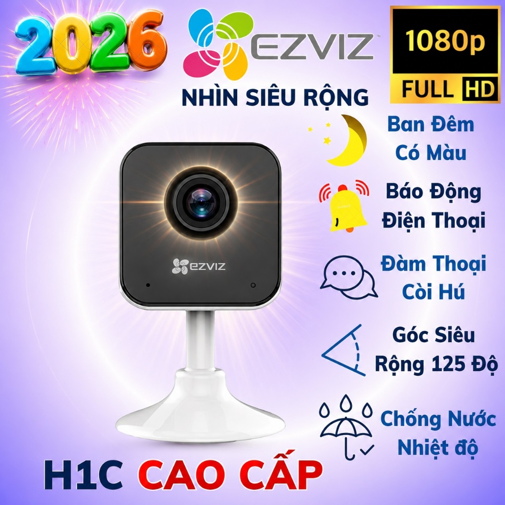 Camera IP WIFI 2M EZVIZ H1C C1HC Góc Rộng HD 1080P C1C C2C C1T-- CHÍNH HÃNG 24TH