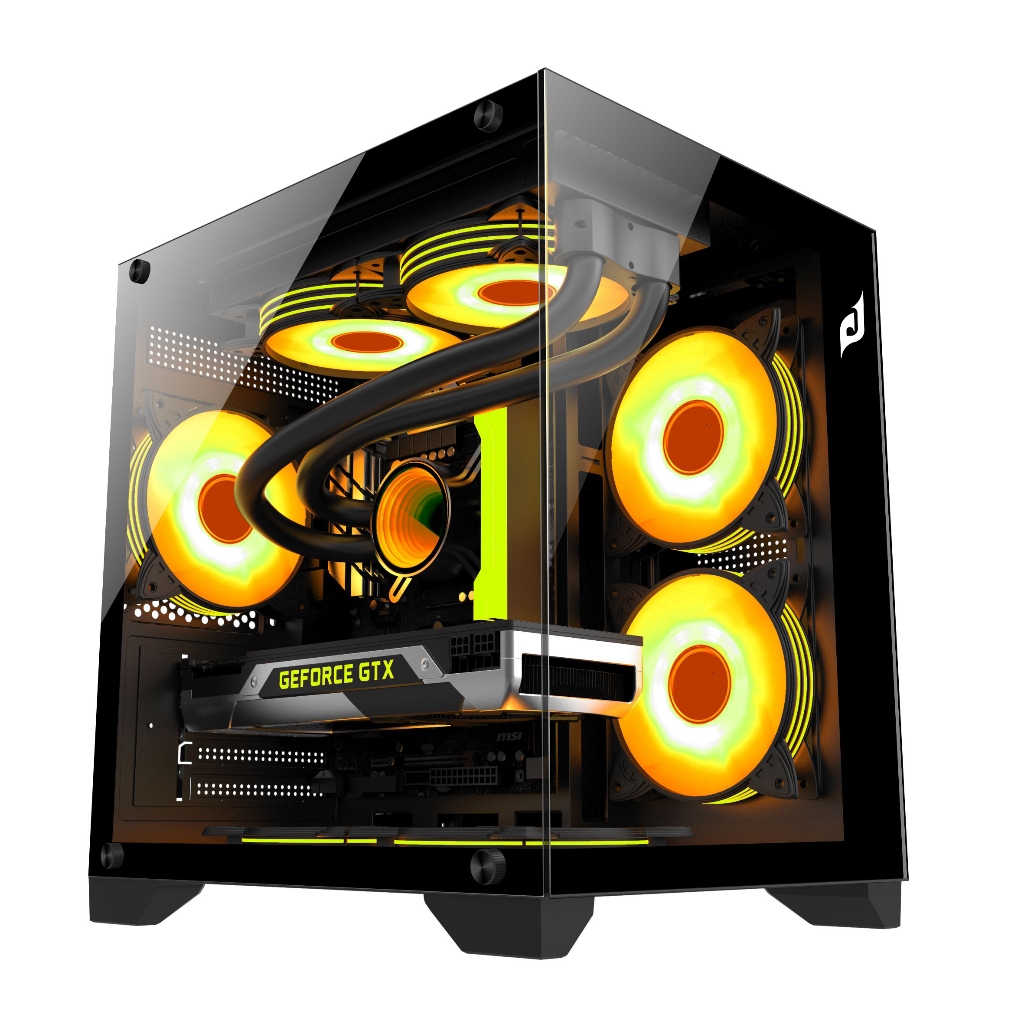 Case máy tính bể cá EDRA ECS1503 / Magic Aqua M ultra Matx - Black - full vat - chính hãng