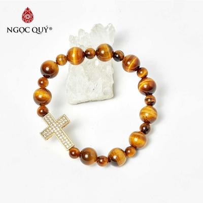Vòng tay đá Thạch anh tự nhiên phối charm - Mẫu VC1024 - Ngọc Quý