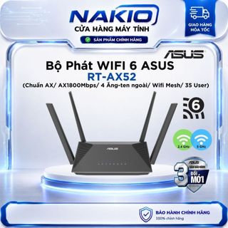Router Wifi 6 băng tần kép Asus RT-AX52 - Bảo hành chính hãng đổi mới trong 3 năm