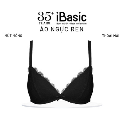 Áo ngực nữ iBasic không gọng mút mỏng full ren BRAY080