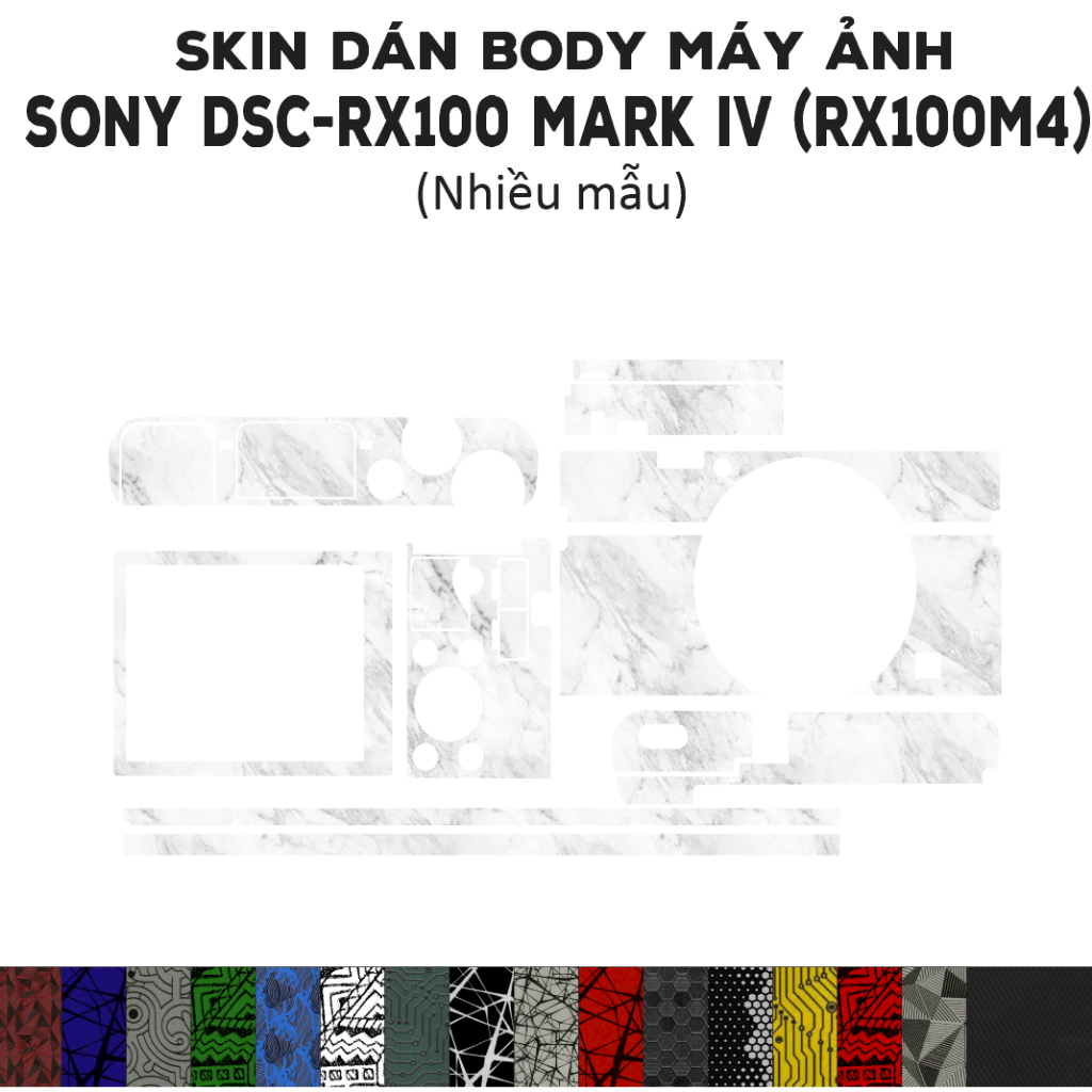 Skin 3M dán Sony DSC-RX100 Mark IV (Nhiều mẫu) | Miếng film dán chống bám bẩn cho body máy ảnh rx100