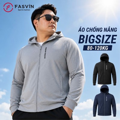 Áo khoác chống nắng nam BIGSIZE Fasvin AN26218.HN thiết kế tản nhiệt chống nắng chống nóng tốt