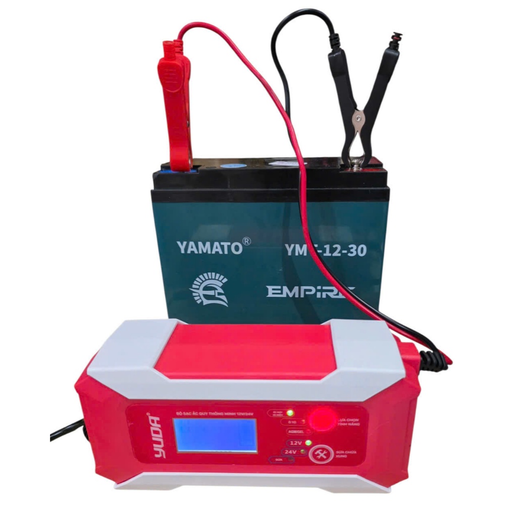 Máy sạc ắc quy tự động 12V/24V sạc cho ắc quy từ 5Ah đến 100Ah YUDA YD1224-8A