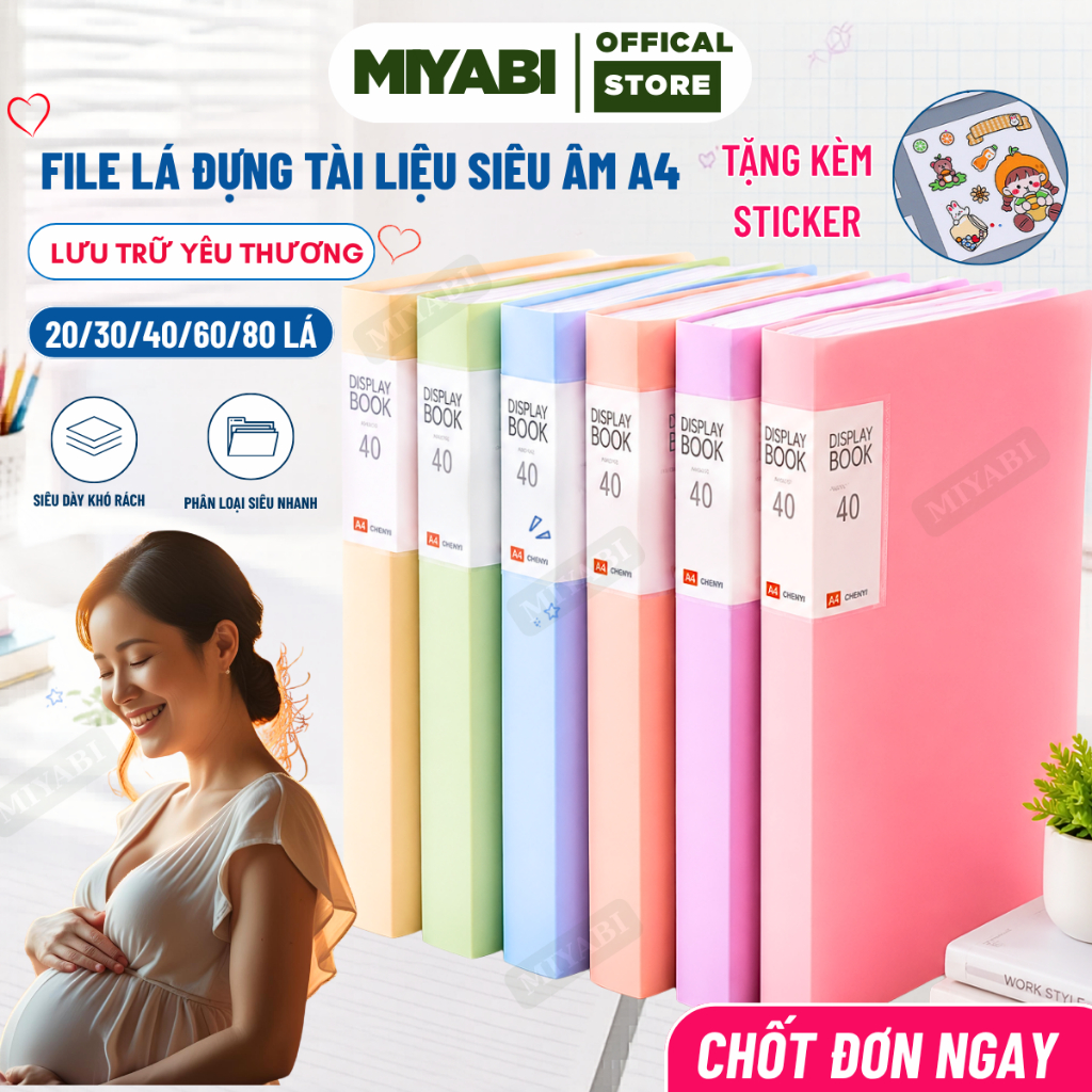File lá đựng tài liệu a4 đựng siêu âm 30/60 lá sổ đựng giấy khám thai ,file đựng tài liệu a4