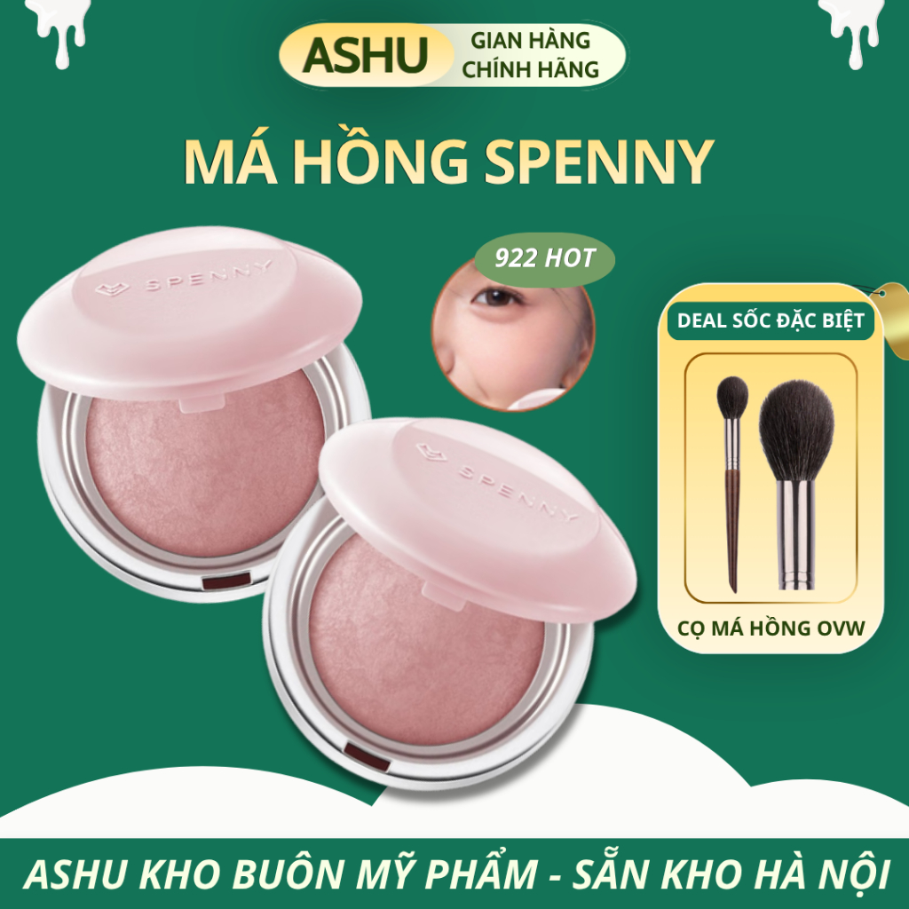 [CHÍNH HÃNG] Phấn Má Hồng SPENNY Soft Mist Blush Mịn Lì, Bền Màu, Trang Điểm Tự Nhiên 6.2g ASHU