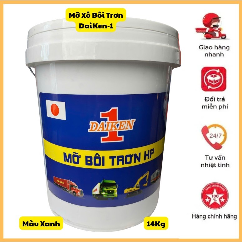 🎁Mỡ xô HP Daiken Lithium 14Kg Chịu Nhiệt 270 độ C - Dòng Cao Cấp Của Daiken-1 Nhập Khẩu Từ Nhật Bản.
