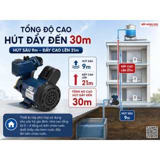 Máy bơm đẩy cao 200W Panasonic GP-201JXK