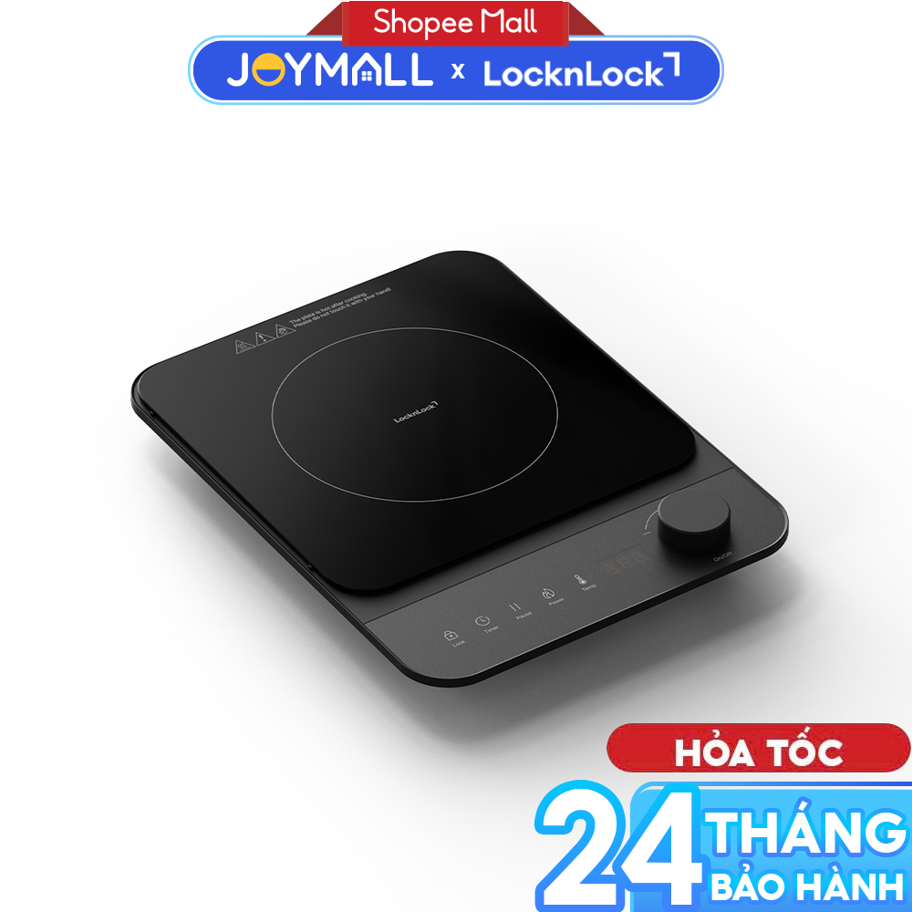 Bếp Điện Từ Locknlock Induction Cooker EJI351BLK Màu Đen Công Suất 2000W - Hàng Chính Hãng - JoyMall