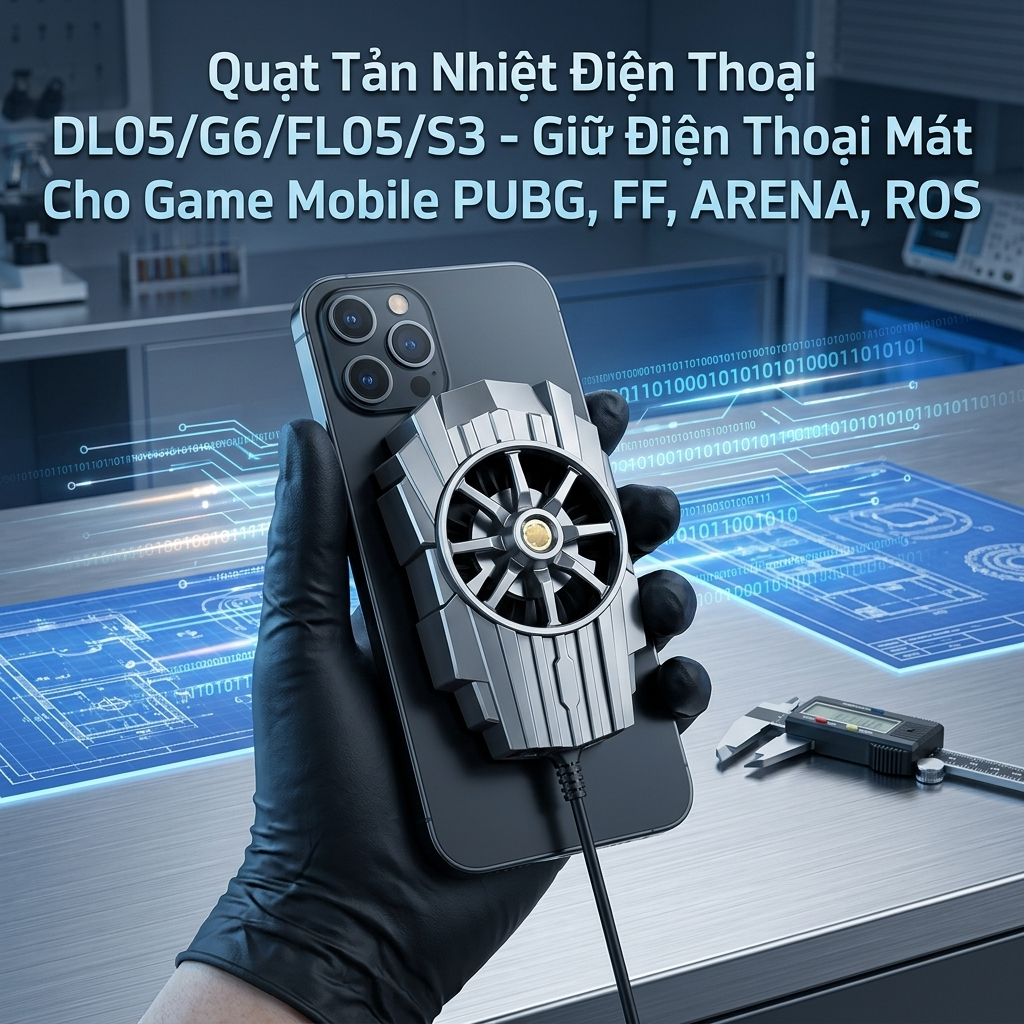 Quạt Tản Nhiệt Gaming Cho Điện Thoại DL05 G6 FL05 S3 Tương Thích Nhiều Dòng Smartphone
