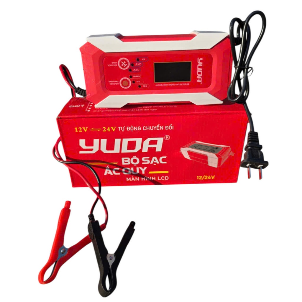 Bộ Nạp Ắc Quy Tự Động YUDA YD1224-8A 12V/24V ( công suất sạc 8A, sạc cho bình từ 5Ah-100Ah)