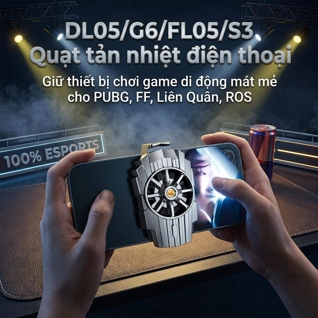 Quạt Làm Mát Điện Thoại DL05 FL05 G6 S3 Kẹp Lưng Máy Khi Chơi Game Mobile