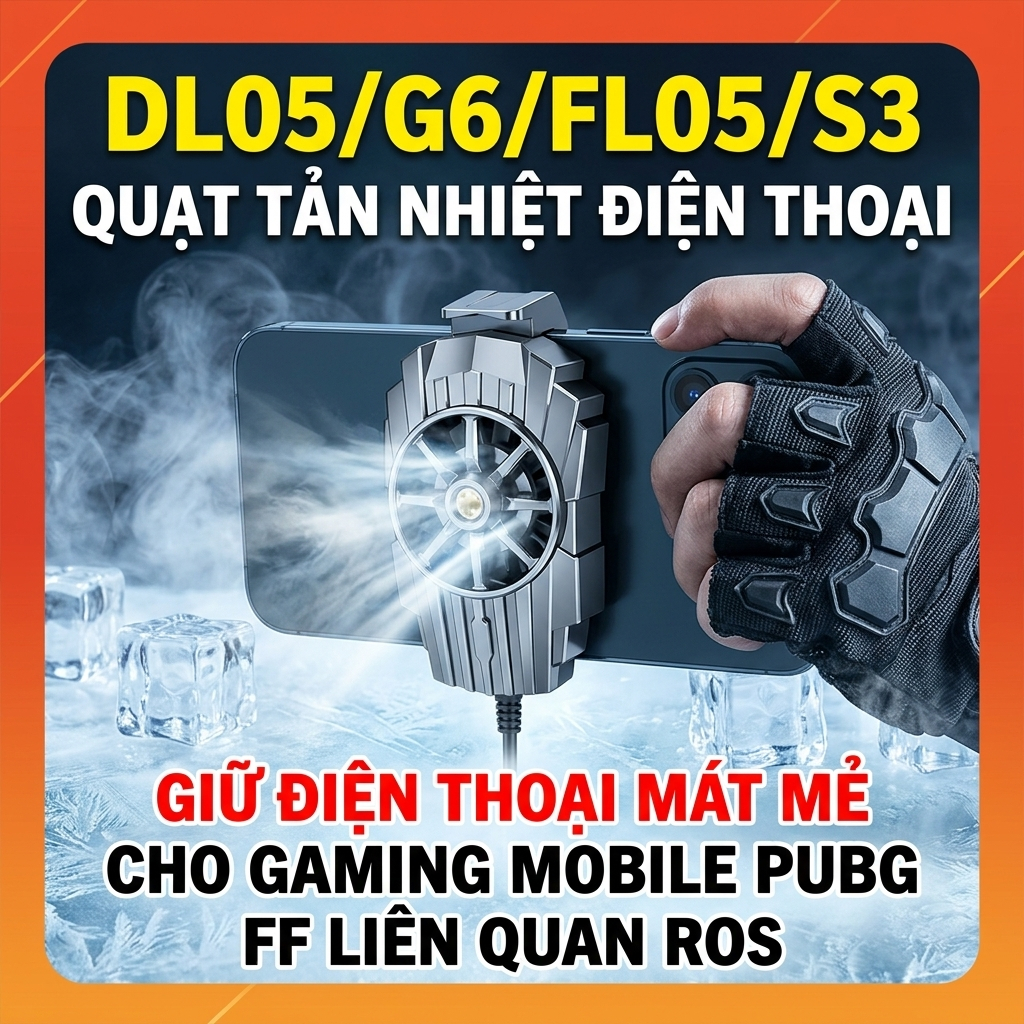 Thiết Bị Làm Mát Điện Thoại DL05 G6 FL05 S3 Phù Hợp PUBG Mobile Free Fire