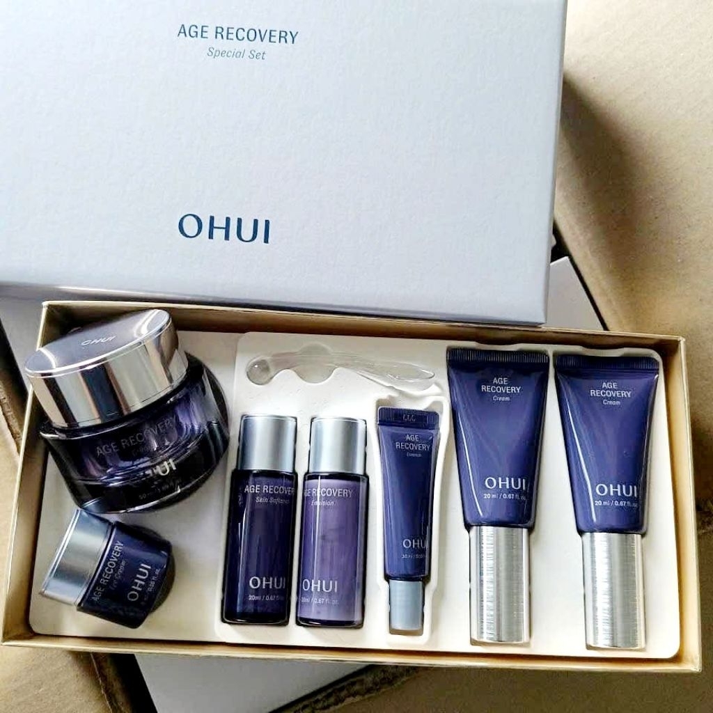 Set kem dưỡng chống nhăn da chống lão hóa Ohui Tím Baby Collagen Ohui Age Recovery Cream