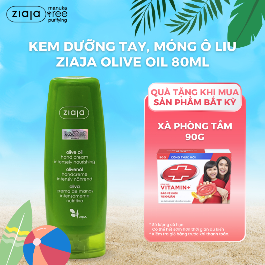 Kem Tay Ziaja, Kem Dưỡng Tay Và Móng Ô liu Ziaja 80ml Olive Oil Hand Cream Intensely Nourishing
