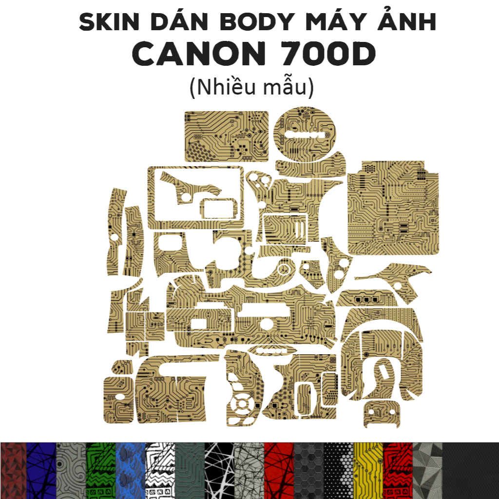 Skin 3M dán Canon 700D (Nhiều mẫu) | Miếng film dán chống bám bẩn cho body Canon 700D
