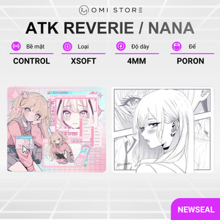 Lót Chuột Gaming ATK NaNa Anime / ATK Dream Anime - Đế Poron Cao Cấp - Dày 4mm
