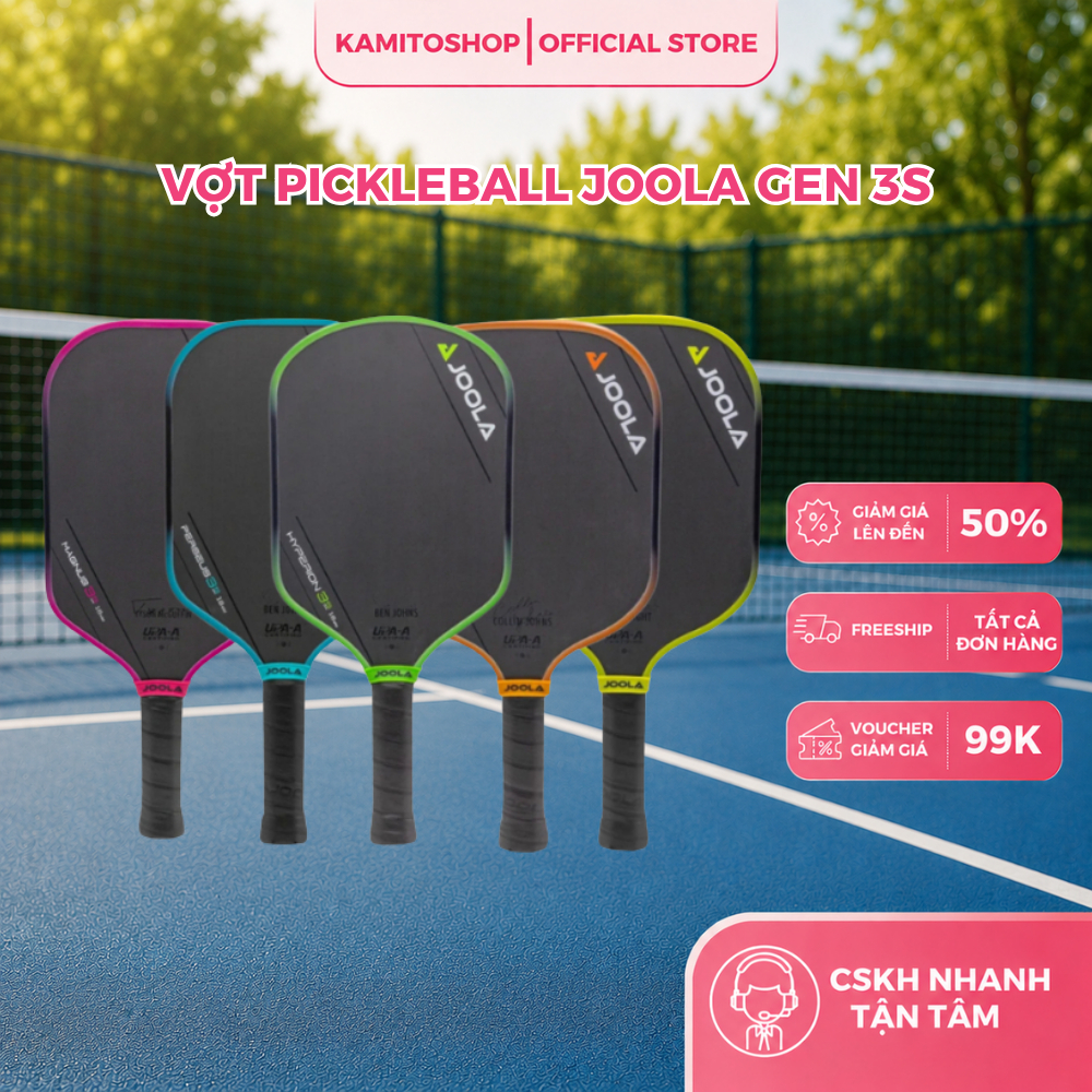 [Tặng Quấn Cán] Vợt Pickleball JOOLA Gen 3S – Vợt Carbon Cao Cấp, Độ Bền Cao, Trọng Lượng Cân Bằng