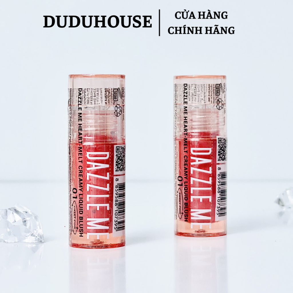 (Hàng Công Ty) Má Hồng Kem DAZZLE ME Heart Melt Creamy Liquid Blush Ửng Hồng Tự Nhiên 2.5g Duduhouse