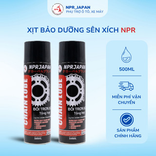 Chai Xịt Bôi Trơn và Bảo Dưỡng Sên (Xích) NPR JAPAN 500ml Mỡ Bò Cao Cấp Nhập Khẩu Chính Hãng