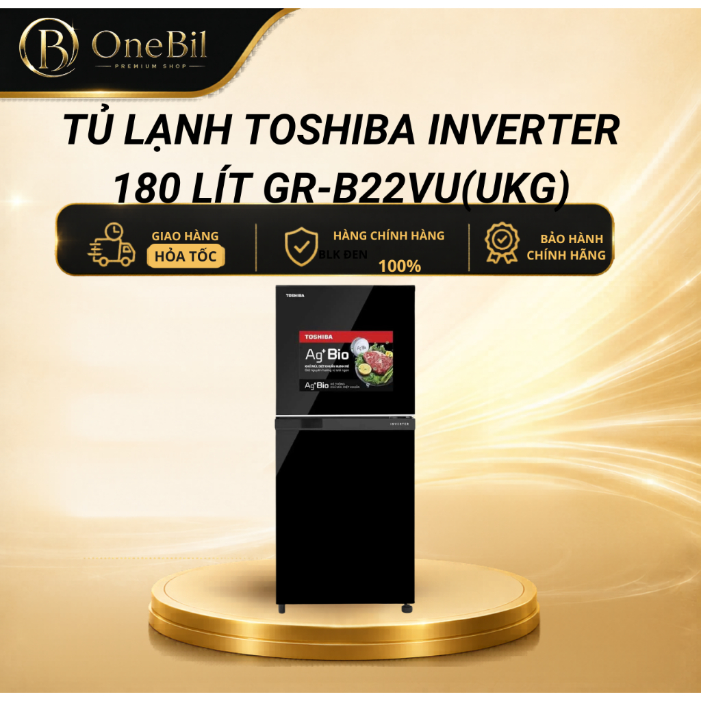 Tủ lạnh Toshiba inverter 180 lít GR-B22VU(UKG)
