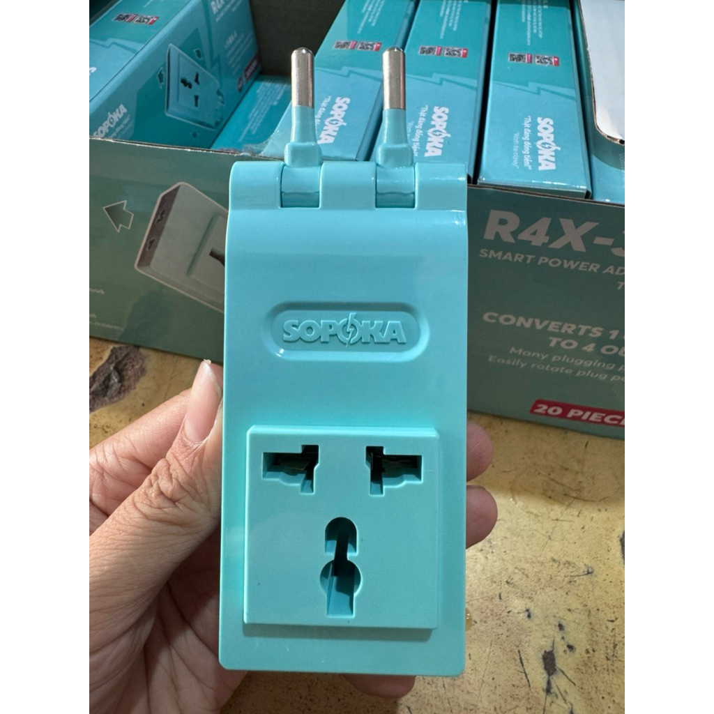 Ổ nối thông minh R4X Sopoka, R4X-3000w, ổ cắm nối chia 4 đa năng Sopoka
