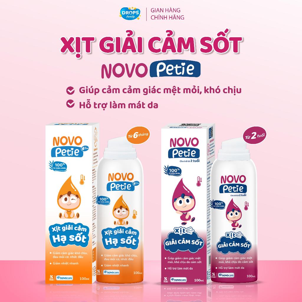 [LIVE] Xịt giải cảm hạ sốt Novopetie giảm khó chịu do cảm cúm, hỗ trợ hạ nhiệt, làm mát, lọ 100ml