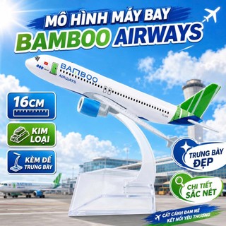 Mô hình máy bay Bamboo Airways a320 16cm