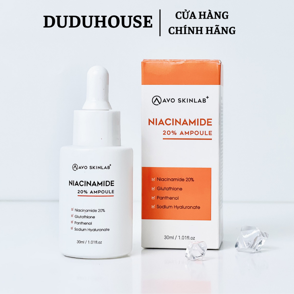 Tinh Chất Avo SkinLab Niacinamide 20% Serum Cấp Ẩm Sáng Da Giảm Thâm 30ml Duduhuse