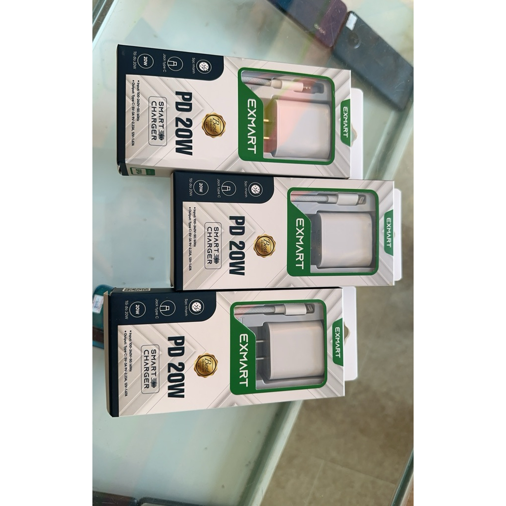 Sạc EXMART dành cho IPhone an toàn ,chuẩn PDQC