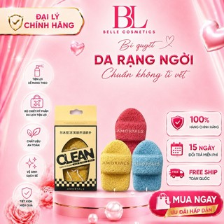 [ĐẠI LÝ CHÍNH HÃNG] Bông Mút Rửa Mặt Bọt Biển AMORTALS Hình Găng Tay Hở Ngón - Tạo Bọt Mịn, Hỗ Trợ Làm Sạch Da Mặt Dịu N