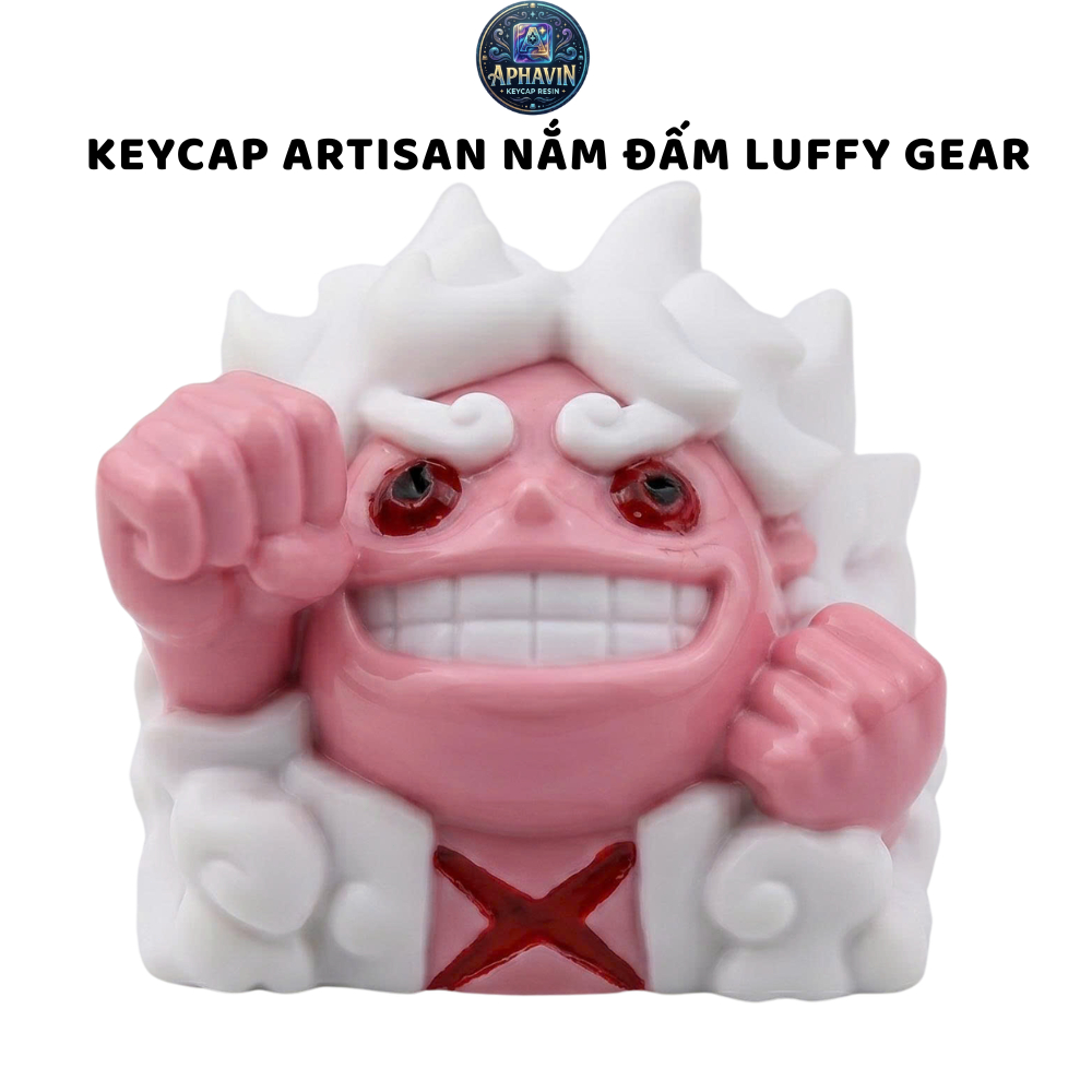 Keycap Lẻ Bàn Phím Cơ Luffy Gear 5 (Sun God Nika) - Artisan Keycap Resin Anime One Piece Cao Cấp