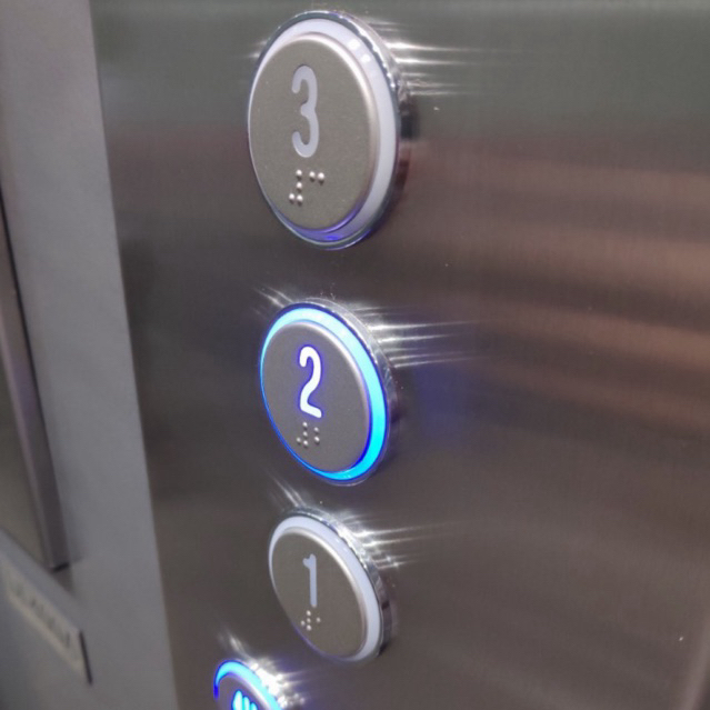 Nút Nhấn Tròn Thang Máy Led Xanh Dương