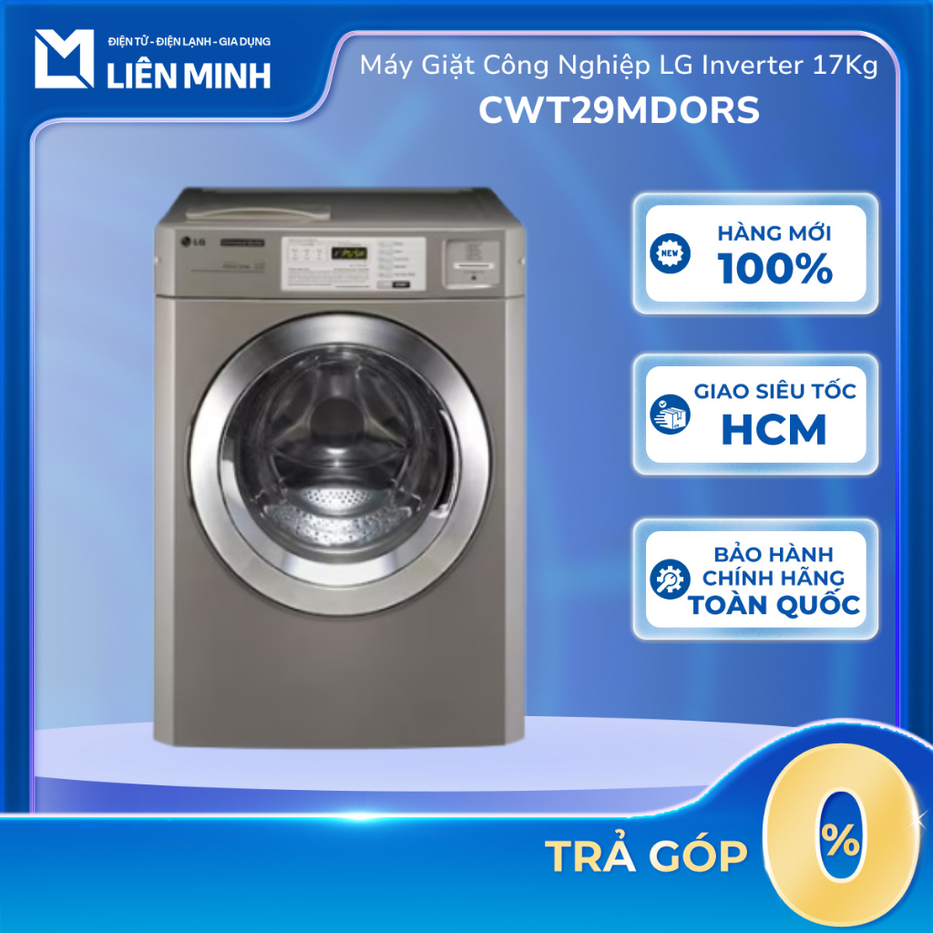 CWT29MDORS - Máy Giặt Công Nghiệp LG Inverter 17Kg CWT29MDORS [SHIP 0Đ HCM]