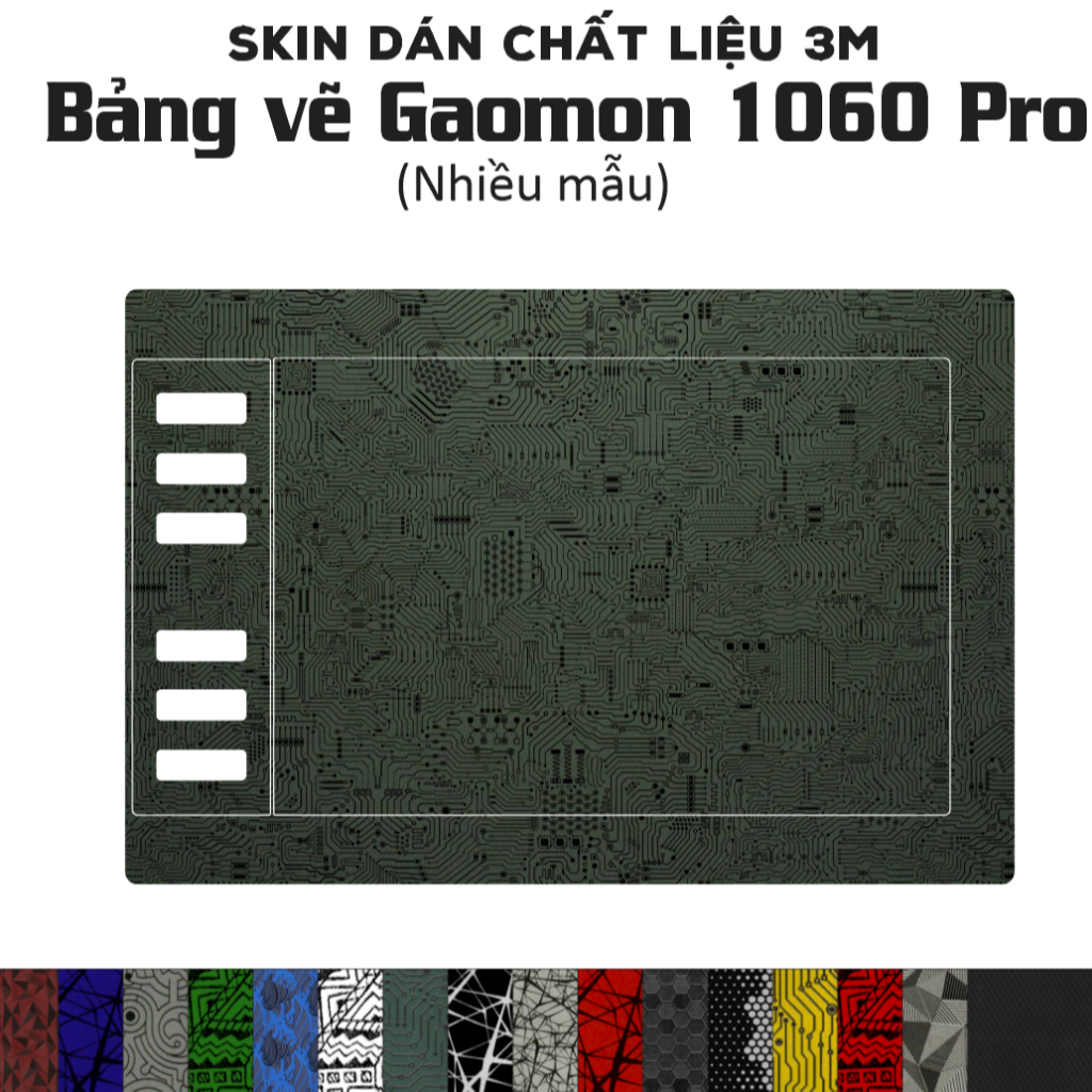 Skin dán Bảng vẽ Gaomon 1060 Pro (Nhiều mẫu) | Miếng dán Film 3m chống bám bẩn, bảo vệ Bảng vẽ Gaomo