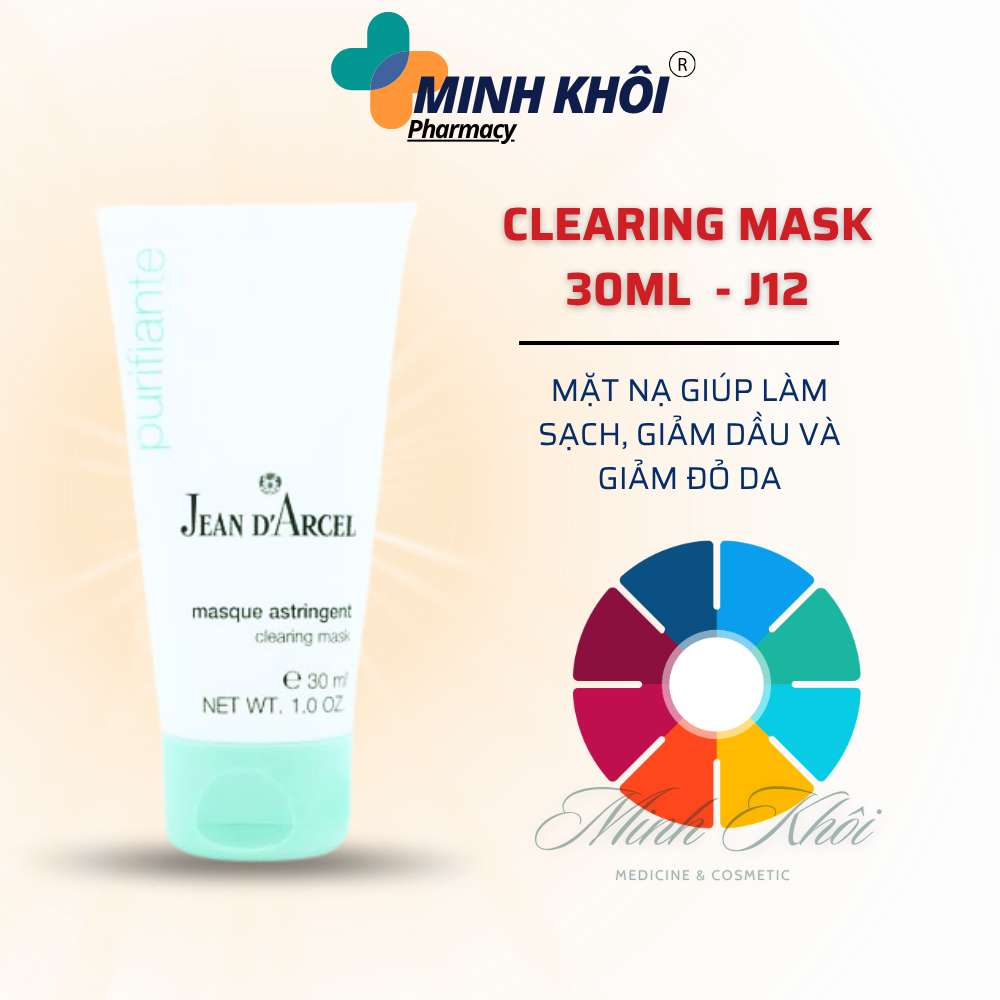 Clearing Mask 30ml - Jean d'Arcel J12 - Mặt nạ giúp làm sạch, giảm dầu mụn và giảm đỏ da