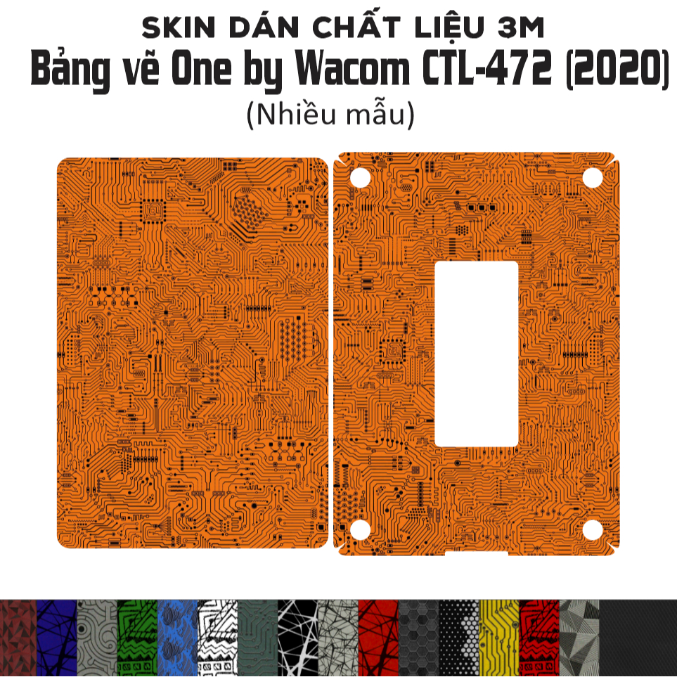 Skin dán Bảng vẽ One by Wacom CTL-472 (2020) (Nhiều mẫu) | Miếng dán Film 3m chống bám bẩn, bảo vệ B