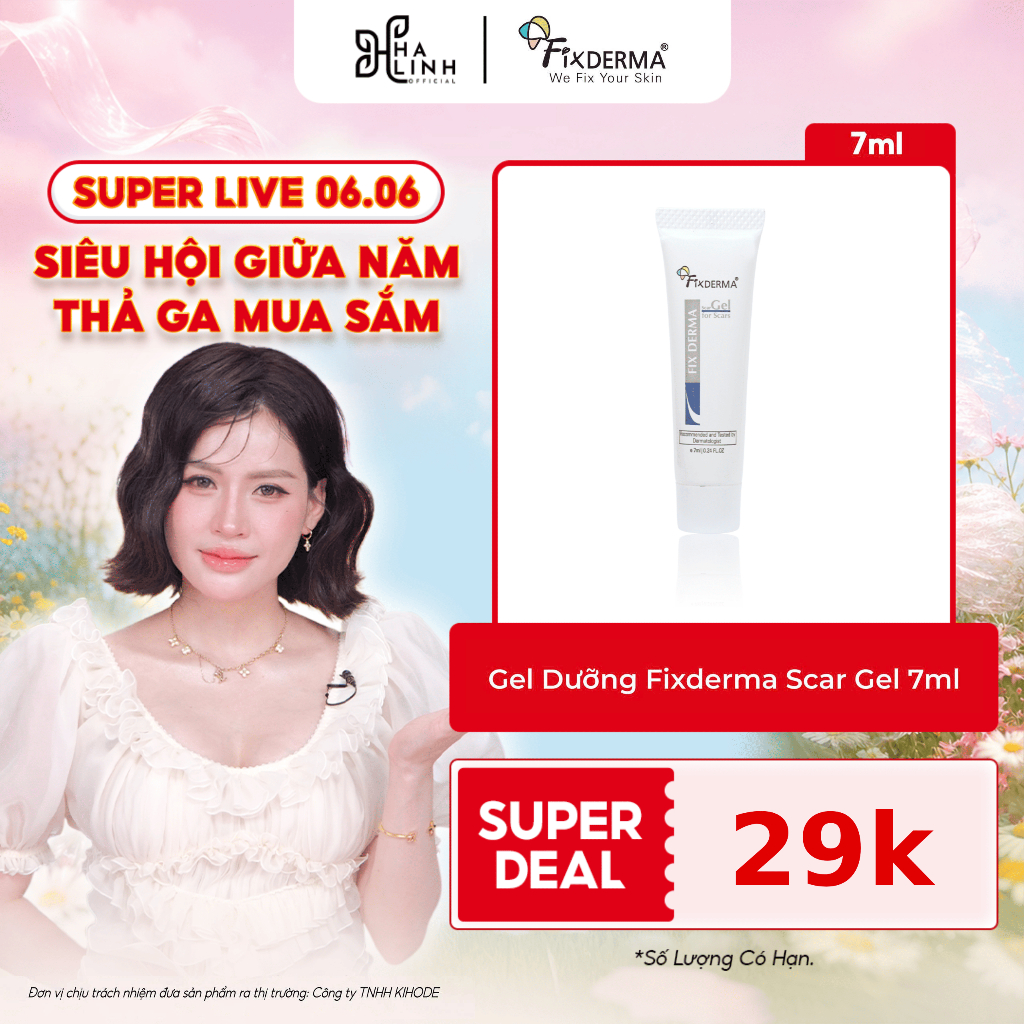 [SPD x VHL x Fixderma] Gel Dưỡng Fixderma Scar Gel 7ml