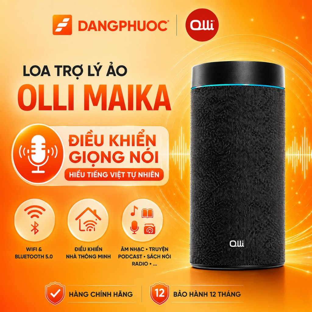 Loa Olli Maika Thông Minh- Loa Maika Thiết Bị Nhà Thông Trợ Lý Ảo Thuần Việt