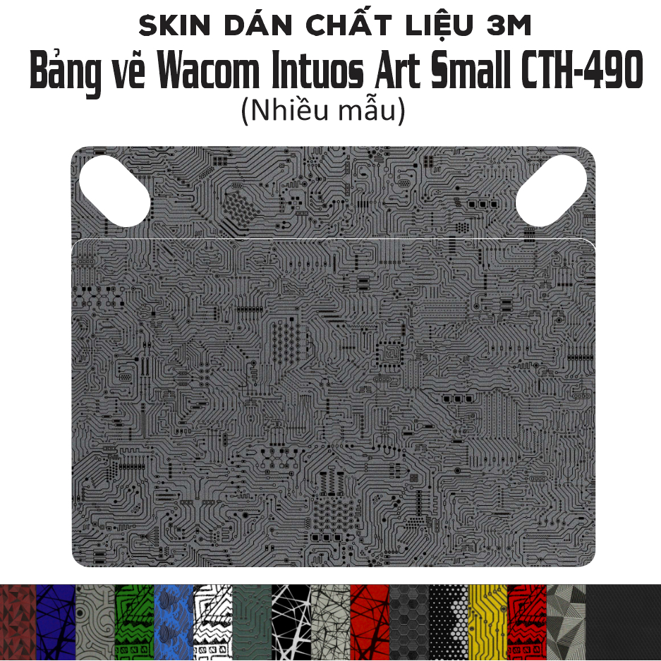 Skin dán Bảng vẽ Wacom Intuos Art Small CTH-490 (Nhiều mẫu) | Miếng dán Film 3m chống bám bẩn, bảo v