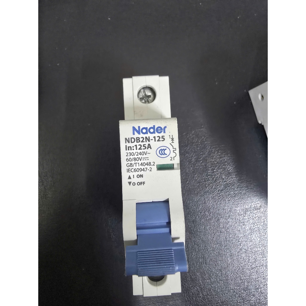 MCB Nader NDB2N-125 125A 1P 10kA | CB Tổng 125A Tủ Điện Nhà Xưởng
