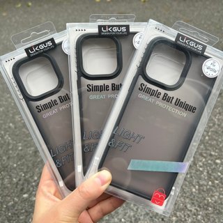 Ốp lưng likgus nhám chống Vân tay cho iPhone 17 Air 16 pro max 15 14 Plus 13 viền dẻo màu