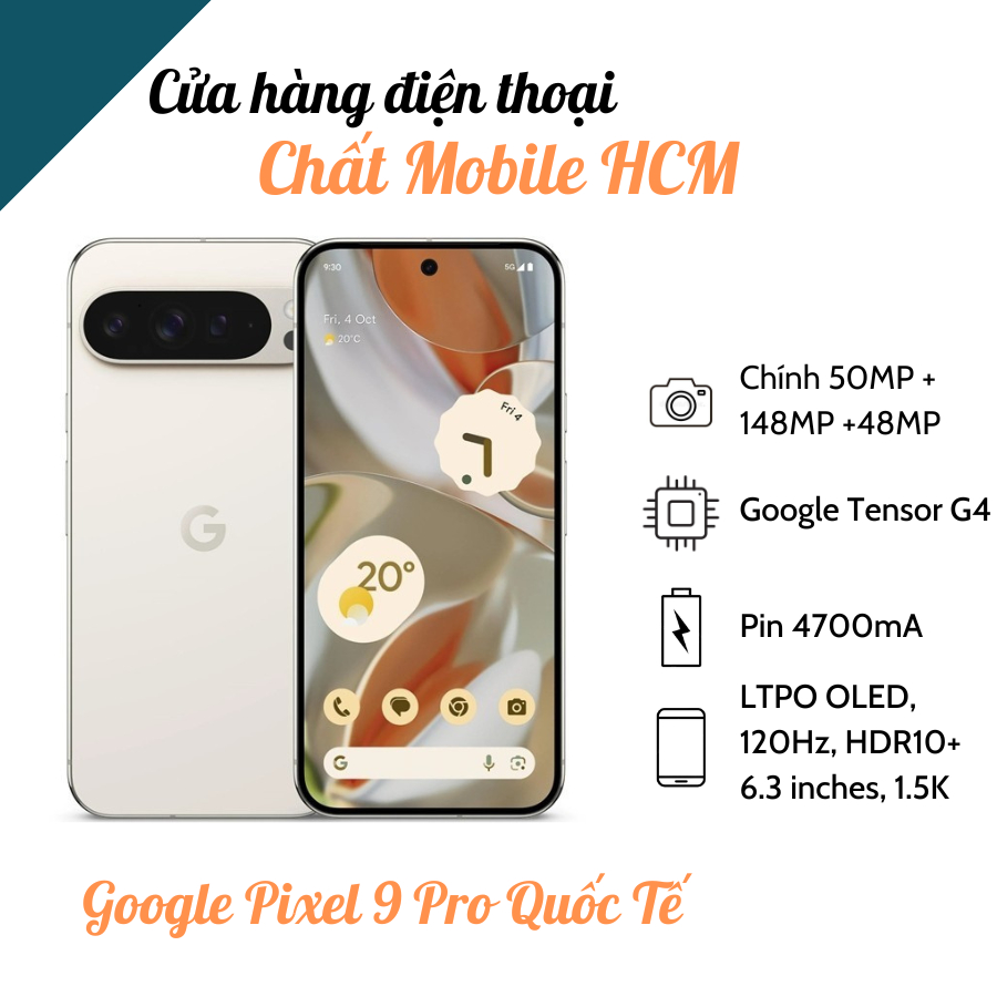 Điện Thoại Google Pixel 9 Pro 12/256GB Quốc Tế
